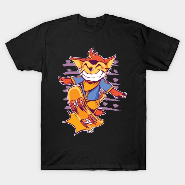Skate Fox T-Shirt by 2P-Design